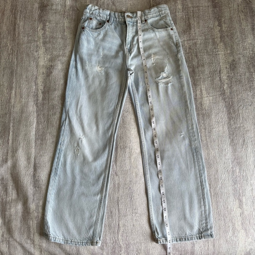 Zara Kids Relaxed Fit Jeans in Light Blue, Size 13-14 - Picture 2 of 5